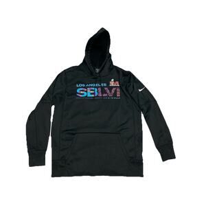 Nike Dri-Fit Black Super Bowl LVI 56 Hoodie 2021 Mens Size Large